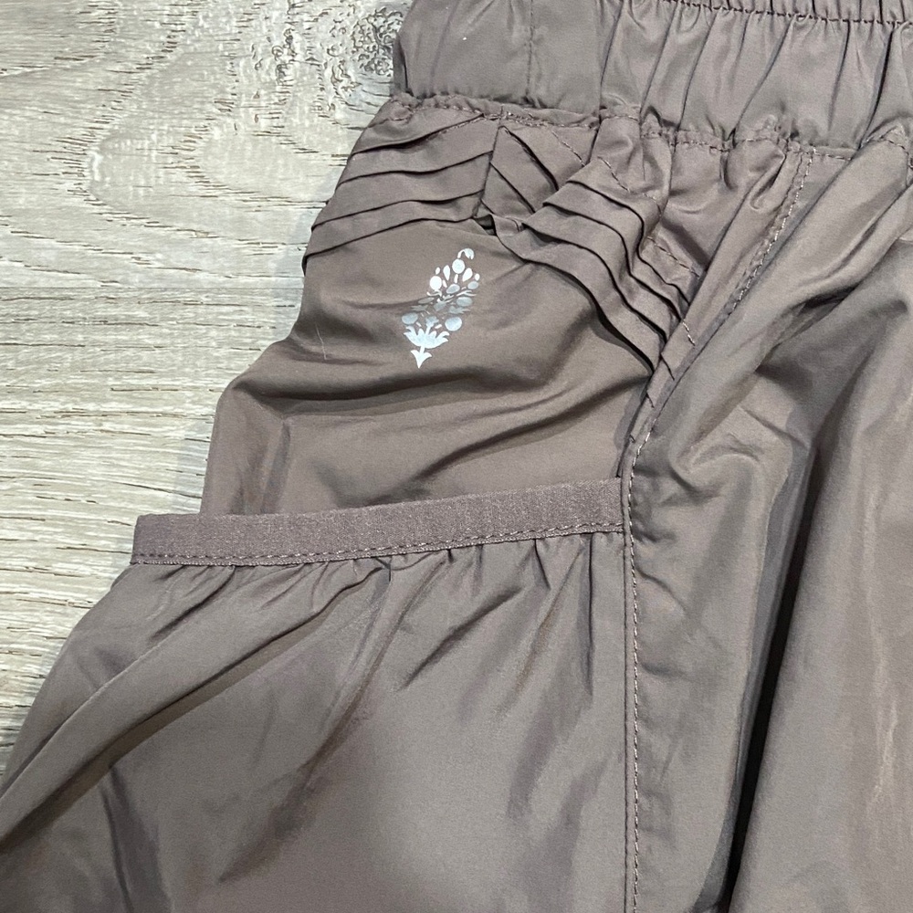 Women's Athletic Taupe Shorts - Picture 2 of 3
